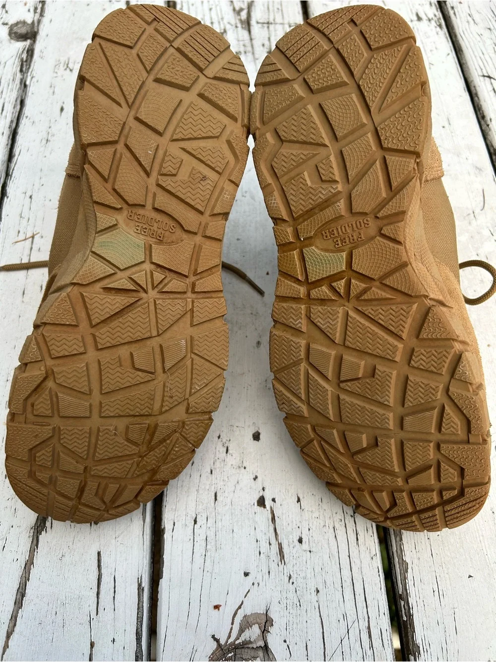 Men's Free Soldier Tactical Suede Boots in Tan - Lace-Up Comfort